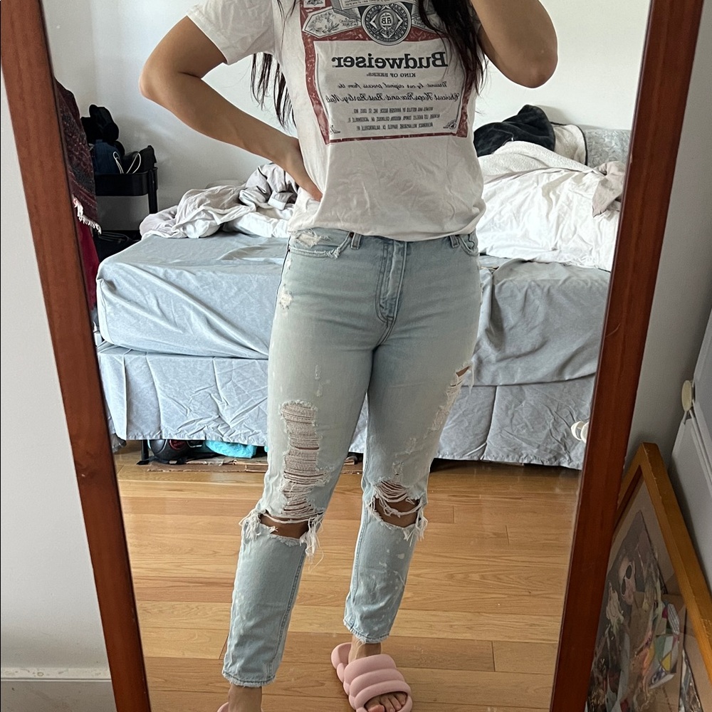 Abercrombie High Rise Girlfriend Jeans